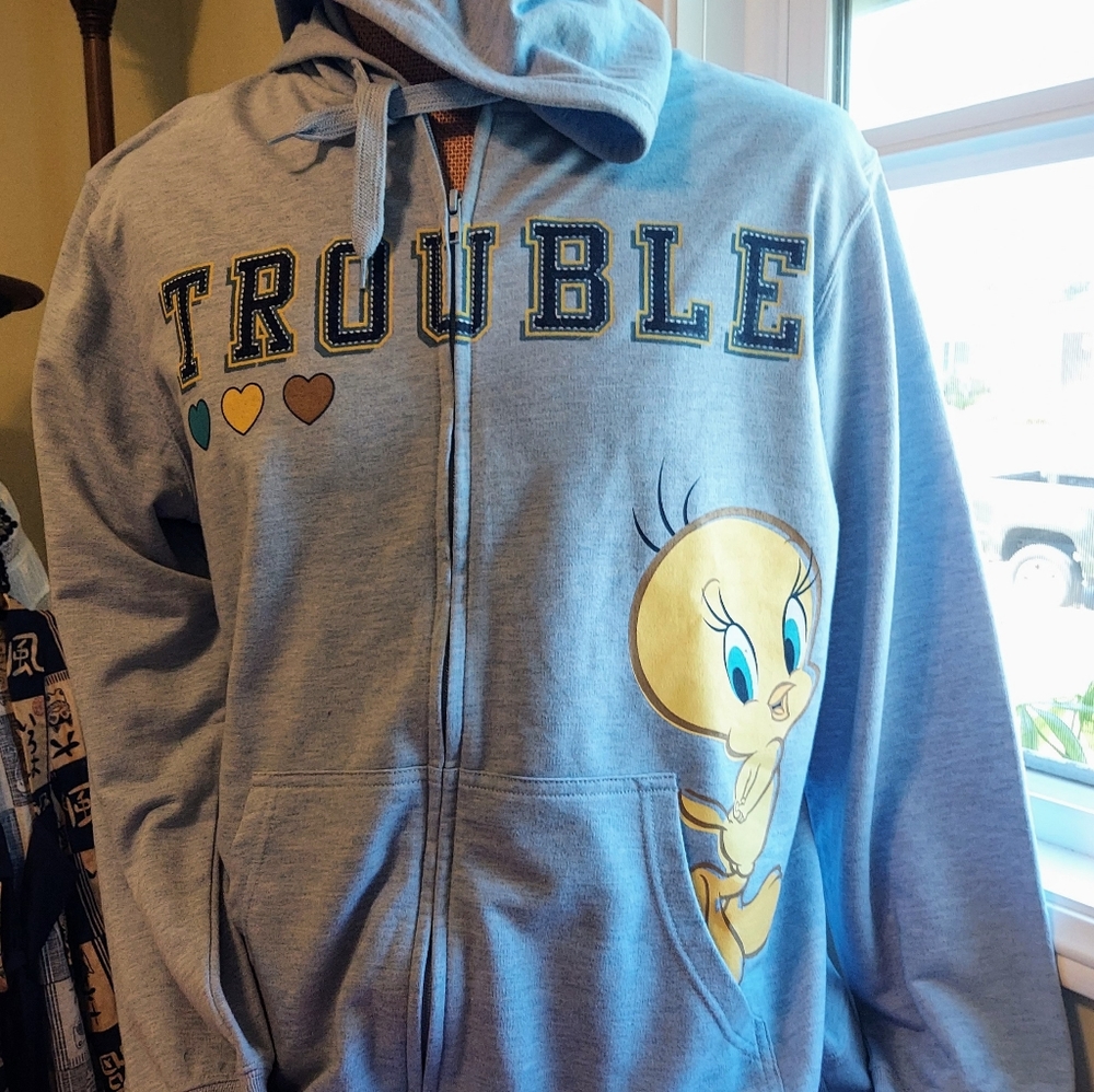 Tweety Bird Fleece Hoodie 2XL